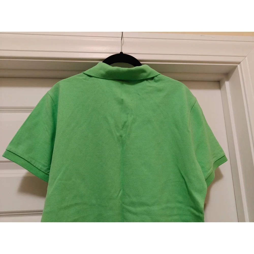 Polo Ralph Lauren Mens Custom Slim Fit Green Cotton Pique Polo Shirt Size M